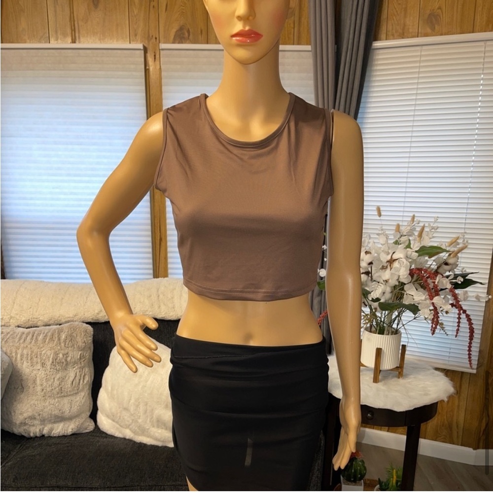 Women’s 3Pcs Solid Crop Tank Top Size M - Picture 4 of 13